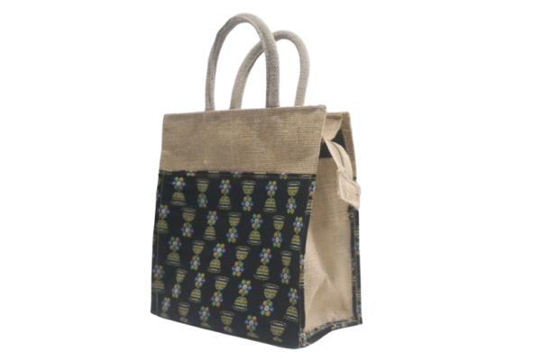 Eco-Friendly Jute Lunch Bag with Zip (Small)